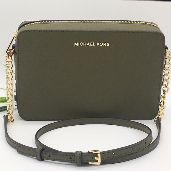 MICHAEL KORS LG EW CROSSBODY Bag Olive NWT - Picture 2 of 11